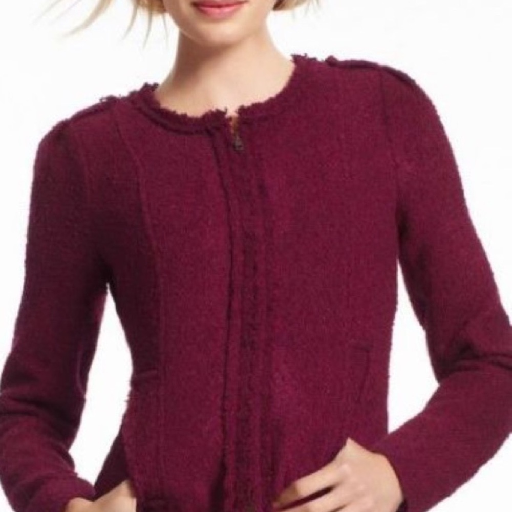 CAbi Britt boucle merlot jacket